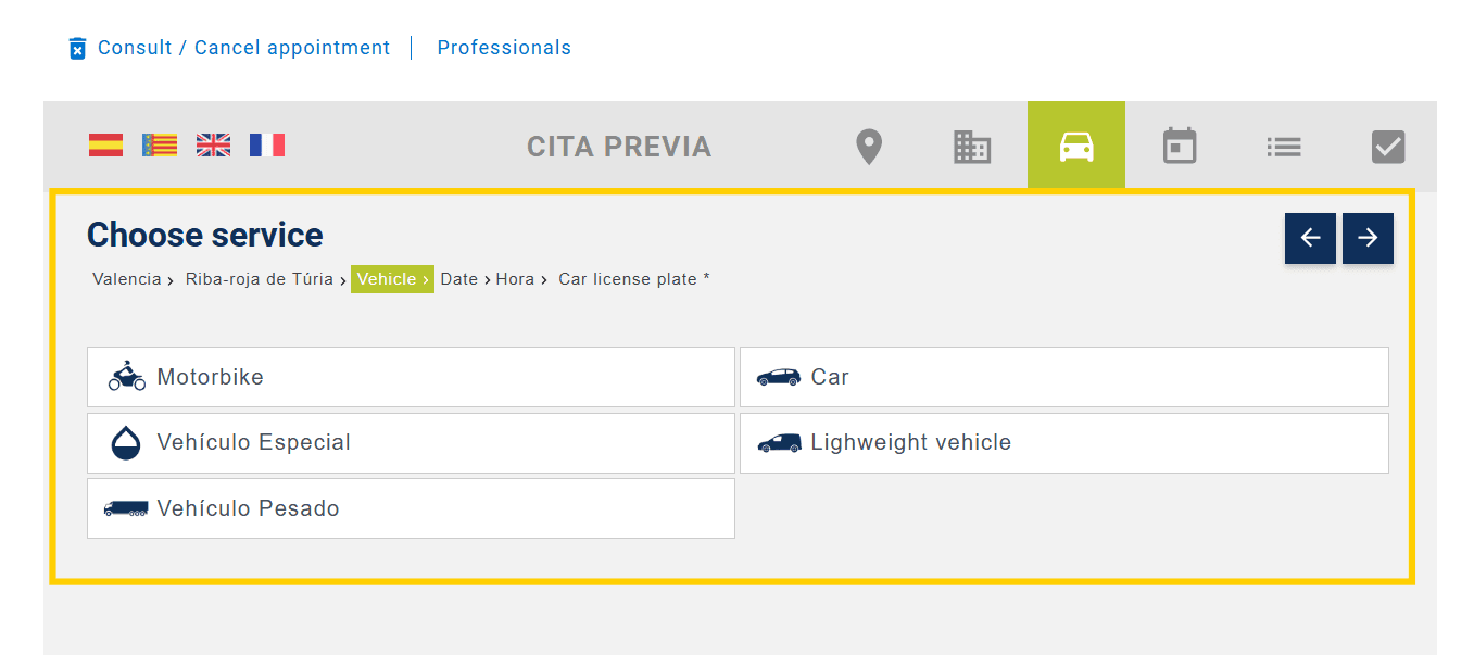 Selección entre ITV Periódica y No Periódica en SITVAL